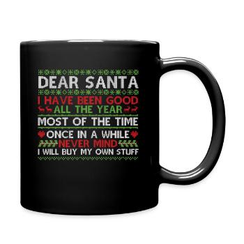 Christmas Santa Ugly Christmas Sweater - Full Colour Mug - black - Right