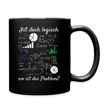 Mathematik Algebra Lehrer Studium Abitur Sprüche - Tasse einfarbig - Schwarz - Rechts