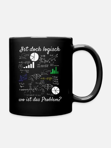 Mathematik Algebra Lehrer Studium Abitur Sprüche - Tasse einfarbig - Schwarz