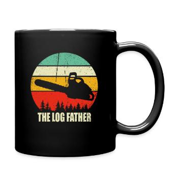 Lustiges Baumpfleger Holzfäller Motorsäge Geschenk - Tasse einfarbig - Schwarz - Rechts