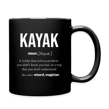 kayak - Full Colour Mug - black - Right