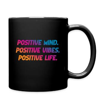 positif Vibes positives Vie positive - Mug uni - noir - Droite