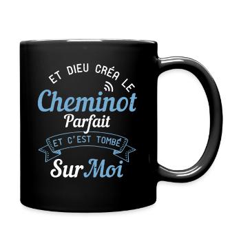 Et Dieu Créa Le Cheminot Parfait - Mug uni - noir - Droite