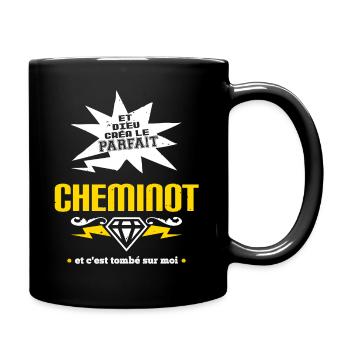 Je Ne Suis Pas Un Superhéros Je Suis Cheminot - Mug uni - noir - Droite