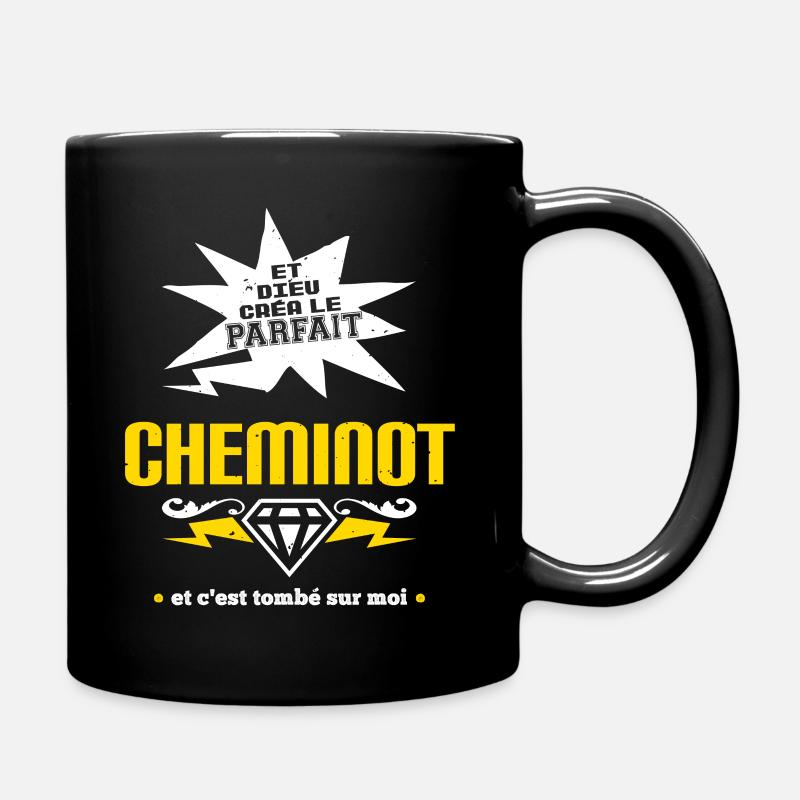 Je Ne Suis Pas Un Superhéros Je Suis Cheminot - Mug uni - noir
