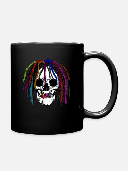Jamaïque Reggae Rasta Rasta Dreadlock Skull - Mug uni - noir