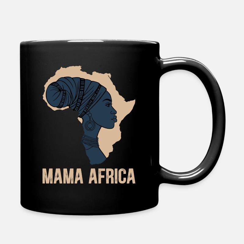 Mama Afrika - Tasse einfarbig - Schwarz