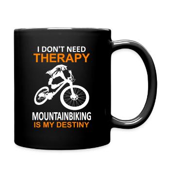 Mountainbiker Mountainbike Mountainbiken - Tasse einfarbig - Schwarz - Rechts