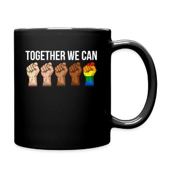 Anti racism black lgbtq human rights - Full Colour Mug - black - Right