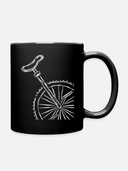 Stroke Einrad - Tasse einfarbig - Schwarz