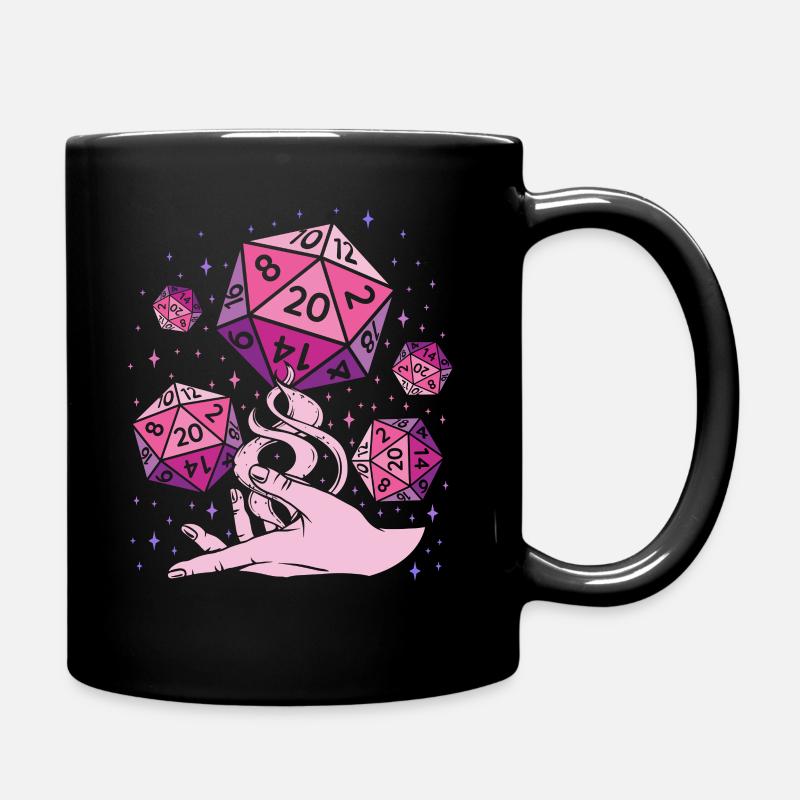 Fantasy Dice - Tasse einfarbig - Schwarz
