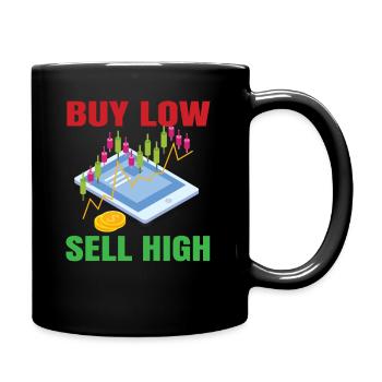 Handel Trade - Tasse einfarbig - Schwarz - Rechts