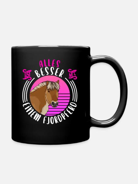 Cheval Fjord Idée cadeau Fjordi Poney Fjord - Mug uni - noir