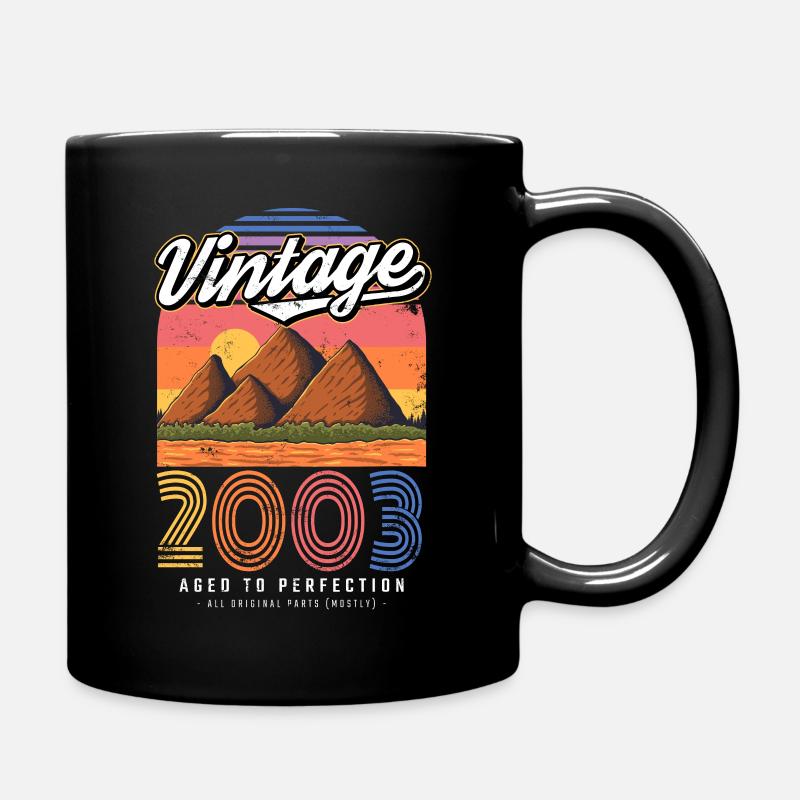 Vintage 2003 Geburtstag Retro Jahrgang Geschenk - Tasse einfarbig - Schwarz