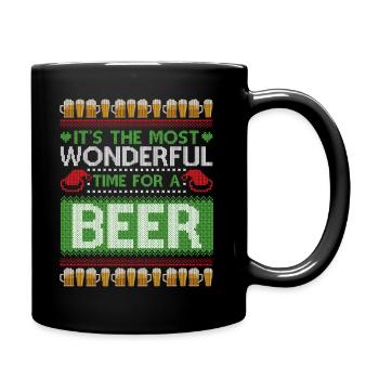 Christmas Beer Ugly Christmas Sweater - Full Colour Mug - black - Right