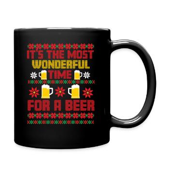 Christmas Beer Ugly Christmas Sweater - Full Colour Mug - black - Right