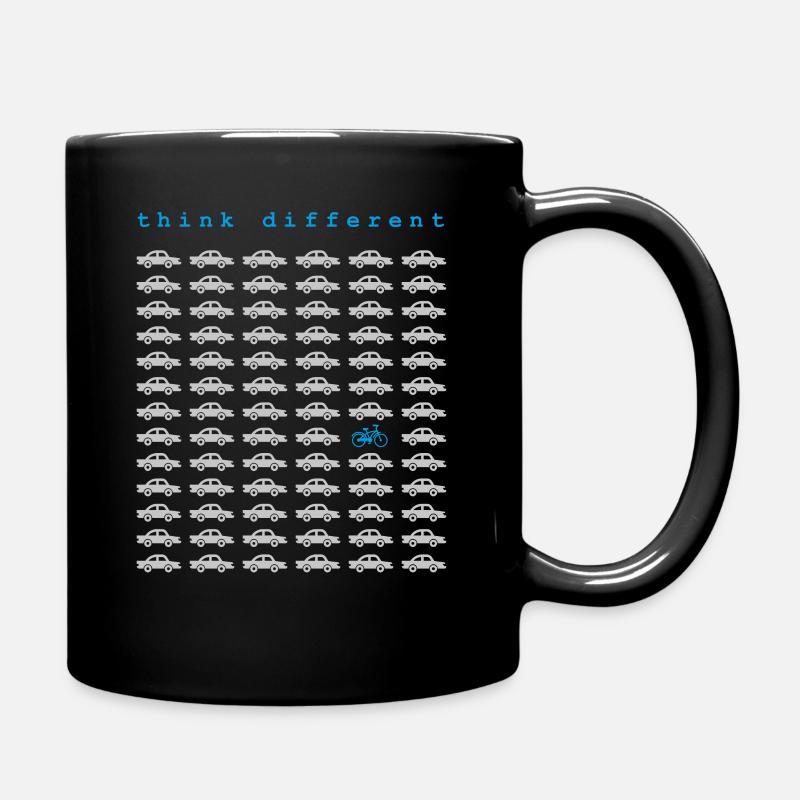 Vélos think different anti voiture environnement - Mug uni - noir