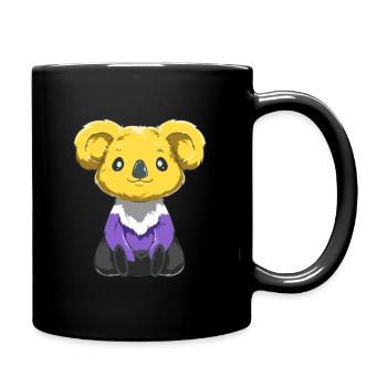 Cute Nonbinary and Genderqueer Koala - Full Colour Mug - black - Right