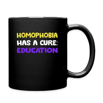 Funny nonbinary and genderqueer gift - Full Colour Mug - black - Right