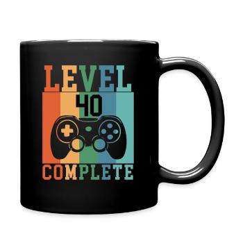Jeu complet anniversaire niveau 40 - Mug uni - noir - Droite