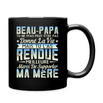 Beau-Pére Cadeau Beau-Papa Cadeaux - Mug uni - noir - Droite