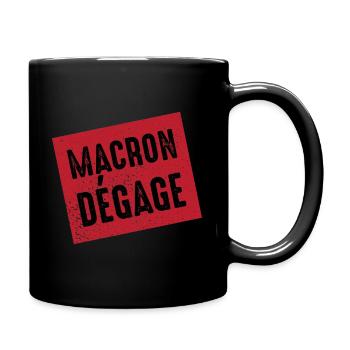 Macron dégage français en colère révolte populaire - Mug uni - noir - Droite