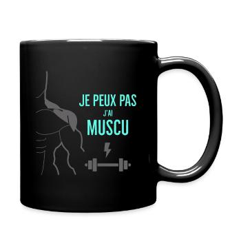 Musculation - Mug uni - noir - Droite