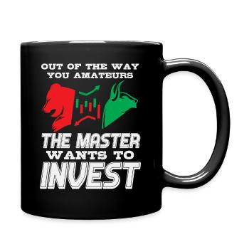 Invest in stocks on the stock exchange - Full Colour Mug - black - Right