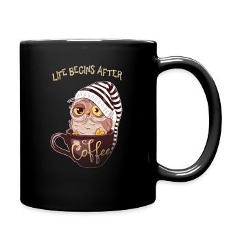 Coffee coffee drinkers early risers cafe lovers - Full Colour Mug - black - Right