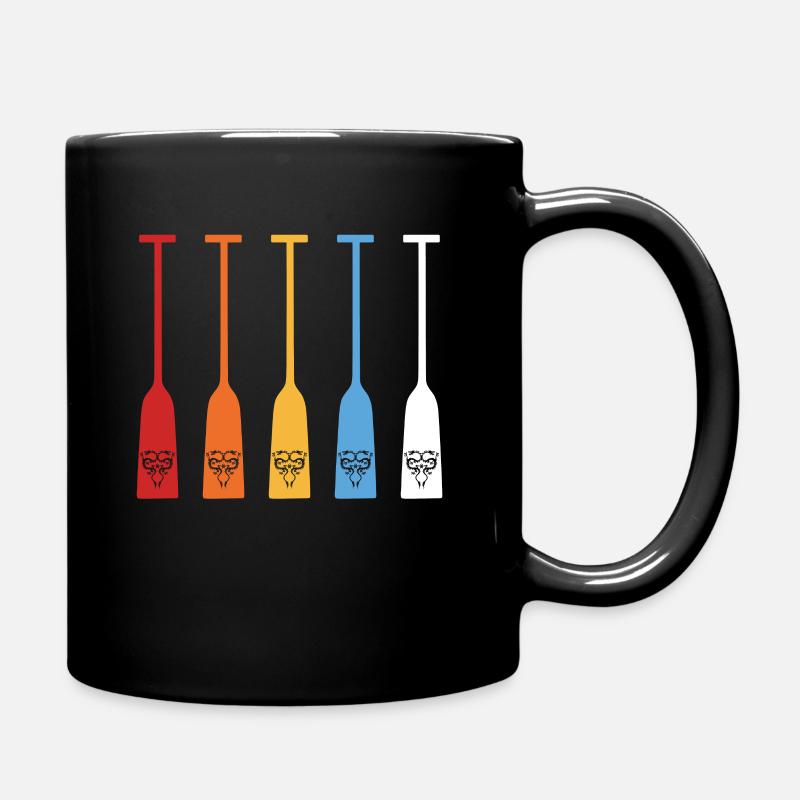 Drachenboot Paddel Retro - Tasse einfarbig - Schwarz