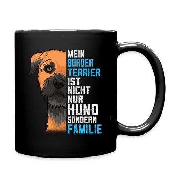 Border Terrier Hund Schönes Geschenk - Tasse einfarbig - Schwarz - Rechts