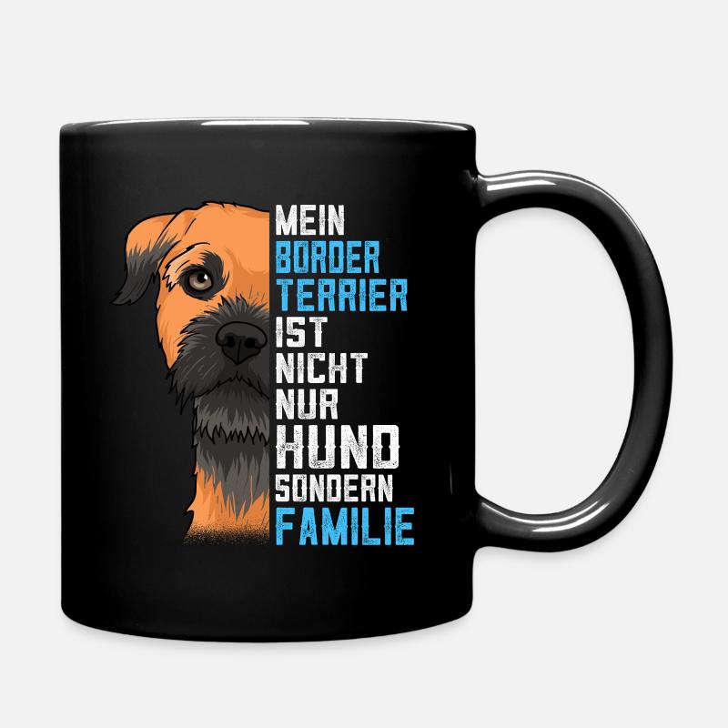 Border Terrier Hund Schönes Geschenk - Tasse einfarbig - Schwarz
