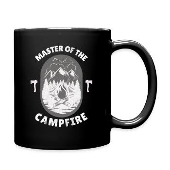Camping Camper Wohnmobil Geschenk Natur Zelten - Tasse einfarbig - Schwarz - Rechts