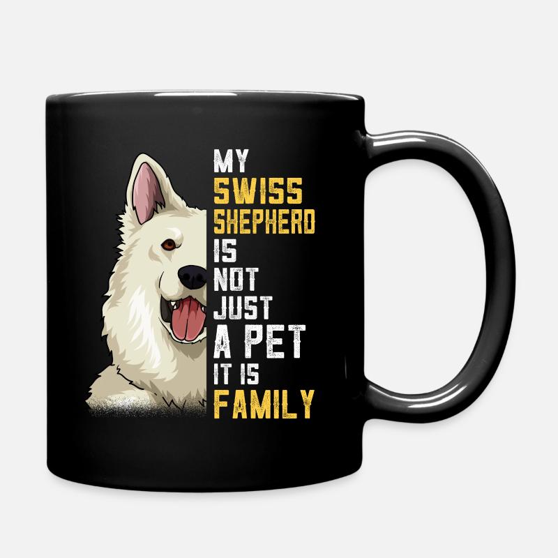 Beau cadeau de berger suisse blanc - Mug uni - noir