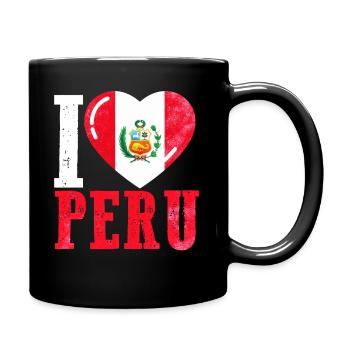 Ich liebe Peru - Tasse einfarbig - Schwarz - Rechts