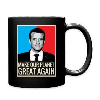 Make our planet great again macron soutien rétro - Mug uni - noir - Droite