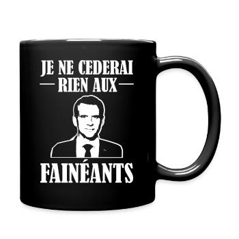 I won't give in to the slackers shock cult phrase - Full Colour Mug - black - Right