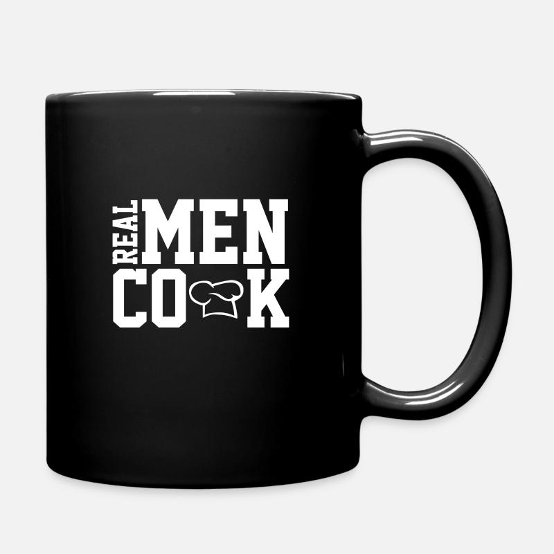 Echte Männer kochen - Tasse einfarbig - Schwarz