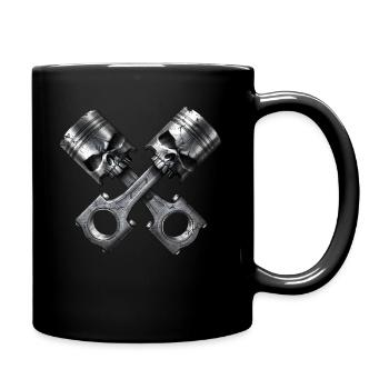 Pistons de moteur de crâne - Mug uni - noir - Droite