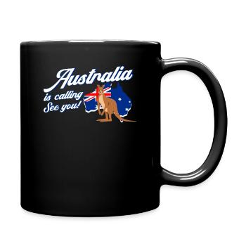 L'Australie appelle un cadeau de kangourou en Australie - Mug uni - noir - Droite