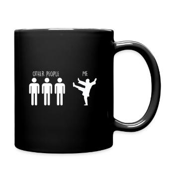 Lustiges Tai Chi Geschenk Taijiquan Qi - Tasse einfarbig - Schwarz - Rechts