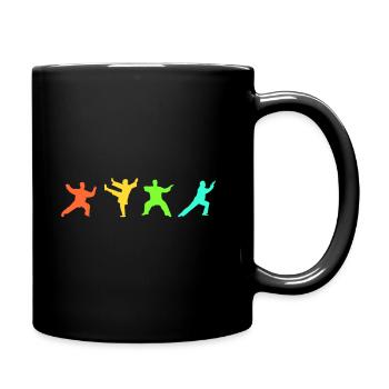 Tai Chi Bewegungen Qi Tai-Chi-Chuan Geschenk - Tasse einfarbig - Schwarz - Rechts
