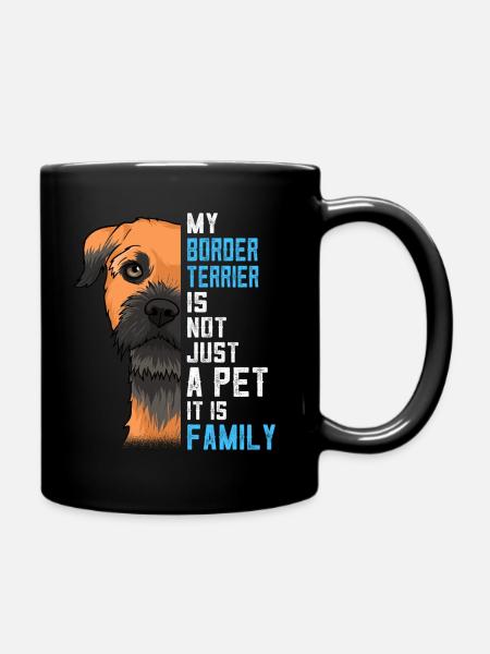 Border Terrier gift idea - Full Colour Mug - black