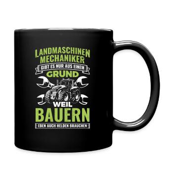 Landmaschinenmechaniker Mechaniker Landmaschinen - Tasse einfarbig - Schwarz - Rechts