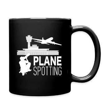 Planespotting Planespotter Fotograf Geschenk - Tasse einfarbig - Schwarz - Rechts