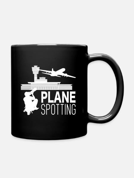 Planespotting Planespotter Fotograf Geschenk - Tasse einfarbig - Schwarz