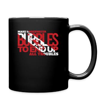 Cadeau de plongée sous-marine Drapeau de plongée à bulles sous-marines - Mug uni - noir - Droite