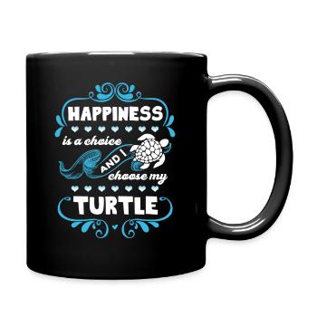 Tortue je choisis ma tortue - Mug uni - noir - Droite