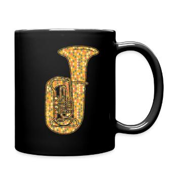 Tuba geometrische Hemden - Tasse einfarbig - Schwarz - Rechts