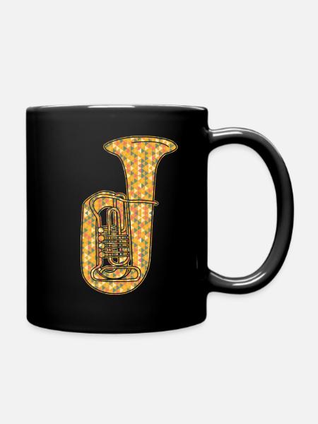 Tuba geometrische Hemden - Tasse einfarbig - Schwarz